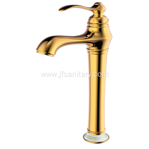 Gold Single Lever Vintage Antique Vessel Sink Faucet